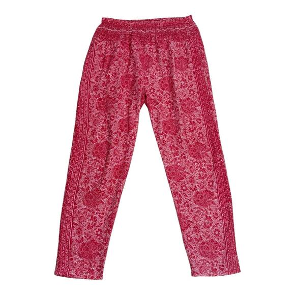 XiRENA Pants - Xirena Cotton Red & White Floral Boho Pants Small